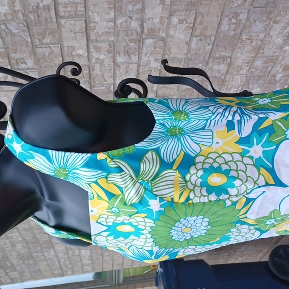 City Triangles Retro floral cotton blend dress, 70s style, vintage, sz 7/8 - Picture 3 of 6